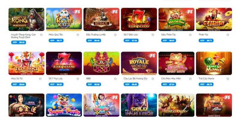 BK8 mang đến nhiều game slot hay